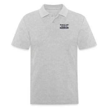 Leben Hardware Informatiker Admin IT-Betrieb - Männer Poloshirt - Grau meliert - Vorne - Kai (181cm)