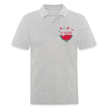 La Réunion - Polo Homme - gris chiné - Devant - Kai (181cm)