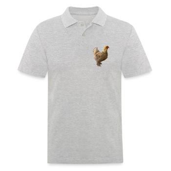 Huhn - Männer Poloshirt - Grau meliert - Vorne - Kai (181cm)