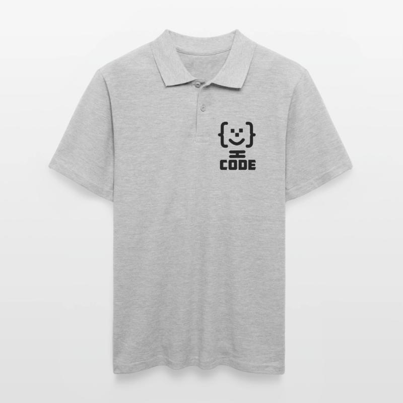 Hauptprogrammierer-Code-Logo mit Text CODE Männer Poloshirt