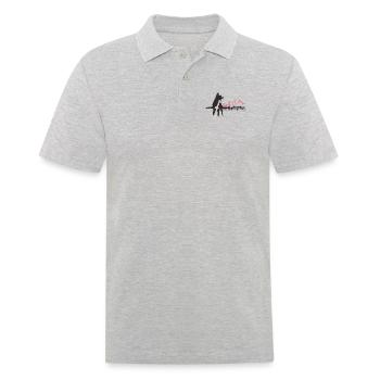 Akita Inu - Nouveau shérif en ville - Polo Homme - gris chiné - Devant - Kai (181cm)