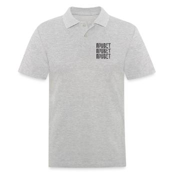 Hallo! Spruch für russische Frauen Russen - Männer Poloshirt - Grau meliert - Vorne - Kai (181cm)