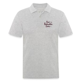 Best Babushka Ever Saying for Russian Grandma Russians - Men's Polo Shirt - heather grey - Front - Kai (181cm)