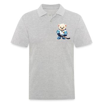 Carlin à la pastèque, Fruity Dog Design - Polo Homme - gris chiné - Devant - Kai (181cm)