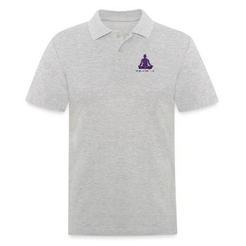 Inhale Exhale Smile Hatha Asanas Kundalini - Men's Polo Shirt - heather grey - Front - Kai (181cm)