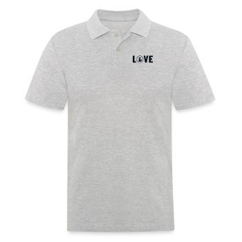 Love Taucherflossen Taucherbrille Tauchermaske - Männer Poloshirt - Grau meliert - Vorne - Kai (181cm)