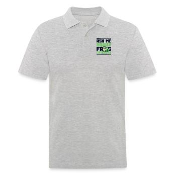 Posez-moi des questions sur le crapaud têtard attrapant des grenouilles - Polo Homme - gris chiné - Devant - Kai (181cm)