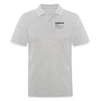 Programmierer Definition Developer Coder - Männer Poloshirt - Grau meliert - Vorne - Kai (181cm)