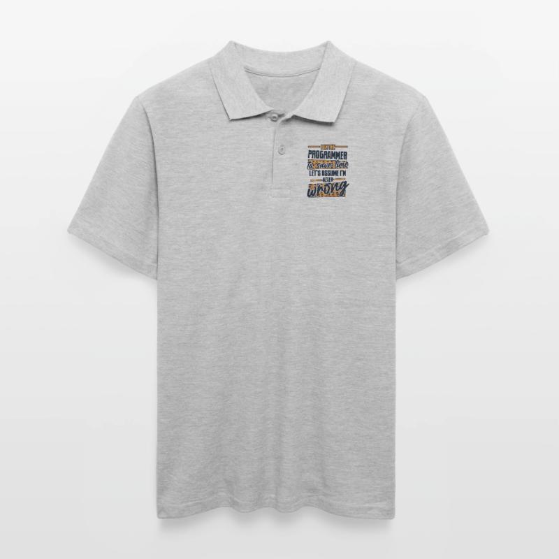 Programmer Let's Assume I'm Never Wrong Coder Men's Polo Shirt