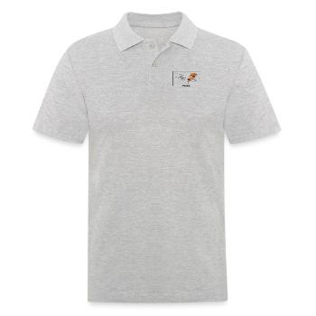 Michelangelo Creation of Adam Pizza Pizza - Männer Poloshirt - Grau meliert - Vorne - Kai (181cm)