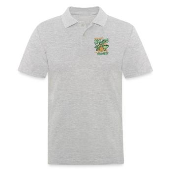 Vous n’êtes jamais trop vieux pour jouer dans la terre - Polo Homme - gris chiné - Devant - Kai (181cm)
