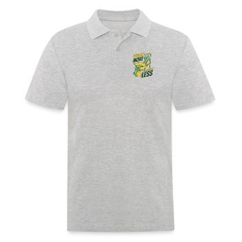 Jardin Plus de stress Moins de potager Jardin Horticulture - Polo Homme - gris chiné - Devant - Kai (181cm)