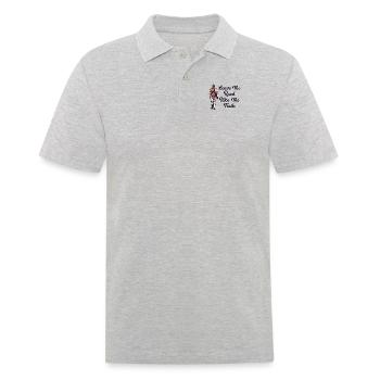 Leave Road Take Trails Hiking Trekking - Männer Poloshirt - Grau meliert - Vorne - Kai (181cm)