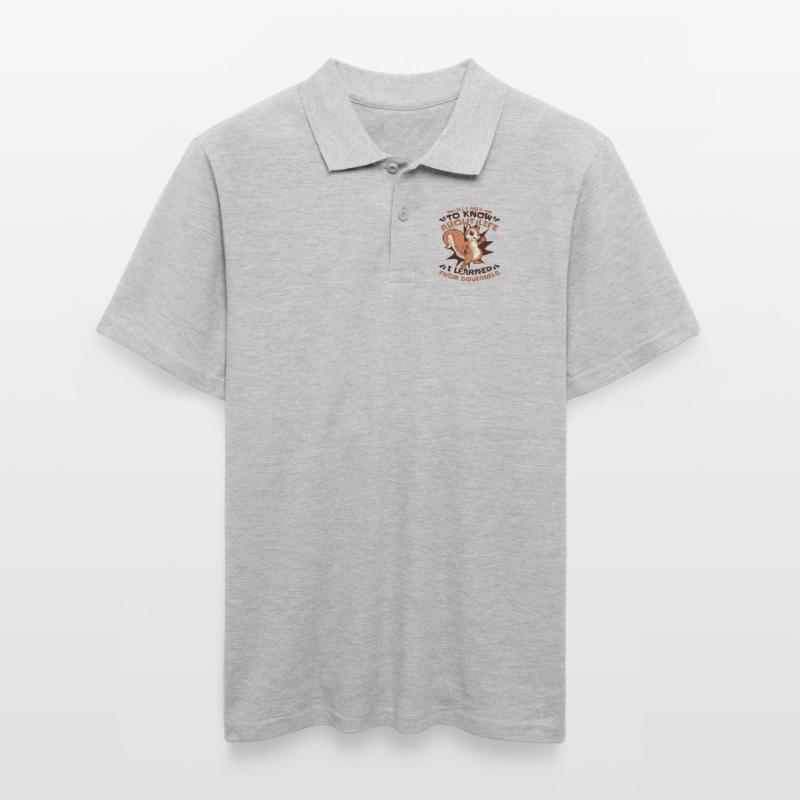 I learned from Squirrels Squirrel Fox Squirrel Men's Polo Shirt