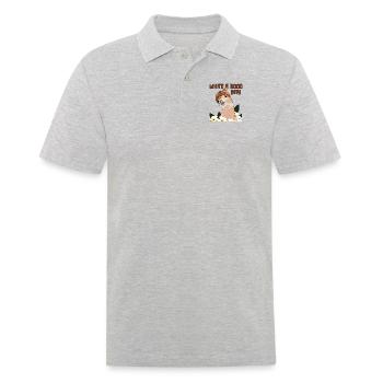 What A Good Day Pako Huacaya Lama Alpaca Breeder - Men's Polo Shirt - heather grey - Front - Kai (181cm)