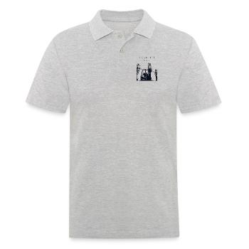 Forklift Chinese Hanzi Telehandler Forklift - Men's Polo Shirt - heather grey - Front - Kai (181cm)