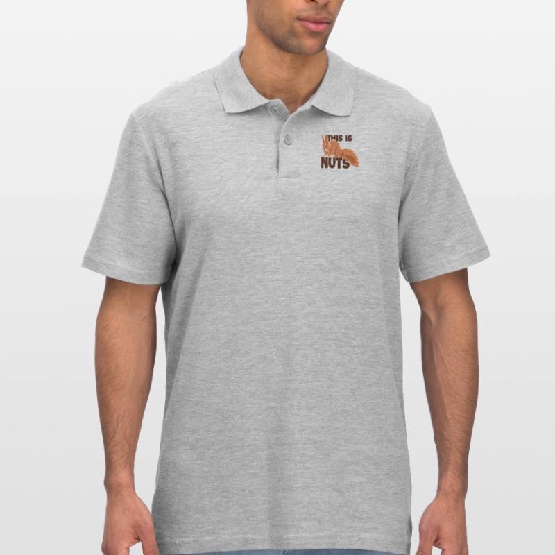 This Is Nuts Fox Squirrel Grey Squirrel Men's Polo Shirt