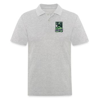 Je suis un hacker éthique Ingénierie sociale Hameçonnage - Polo Homme - gris chiné - Devant - Kai (181cm)