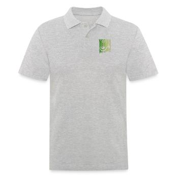 Rétro végétalien végétalien végétalien Véganisme végétarien - Polo Homme - gris chiné - Devant - Kai (181cm)