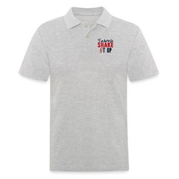 I'm Here To Shake It Up Bartender Mixologist - Men's Polo Shirt - heather grey - Front - Kai (181cm)