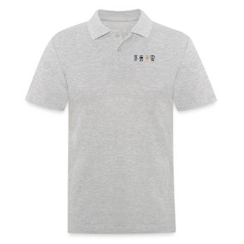 Eat Sleep Dogs Repeat Wauwau Chien à quatre pattes mâle - Polo Homme - gris chiné - Devant - Kai (181cm)