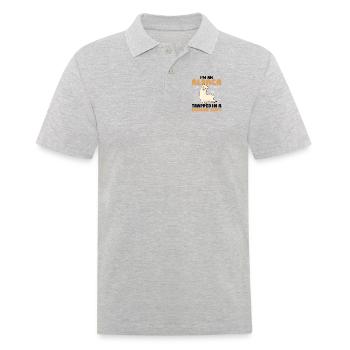I'm An Alpaca Trapped In A Human Body Huacaya - Men's Polo Shirt - heather grey - Front - Kai (181cm)