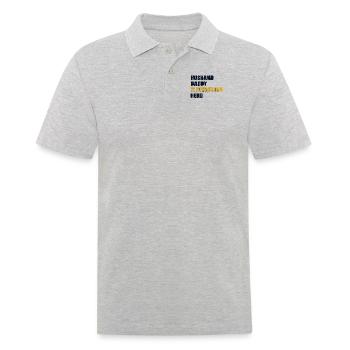 Husband Daddy Electrician Hero Electrical Engineer - Men's Polo Shirt - heather grey - Front - Kai (181cm)