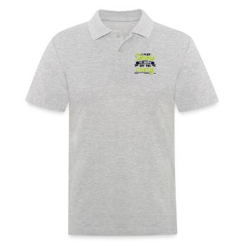 Je joue au tennis pour brûler la folie - Polo Homme - gris chiné - Devant - Kai (181cm)