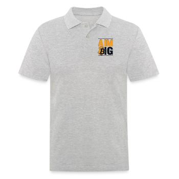 Aim Big Blockchain Crypto Kryptowährung Bitcoin - Männer Poloshirt - Grau meliert - Vorne - Kai (181cm)