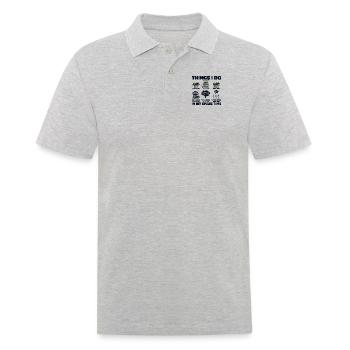Ce que je fais pendant mon temps libre Agriculteur Agriculture - Polo Homme - gris chiné - Devant - Kai (181cm)