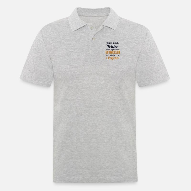 Entwickler Sind Perfekt Developer Coder - Männer Poloshirt - Grau meliert