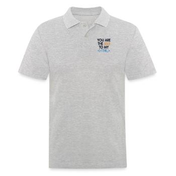 Vous êtes le CSS de mon HTML Developer Coder - Polo Homme - gris chiné - Devant - Kai (181cm)