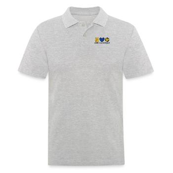 Paix Amour Volley-ball Volley-ball Freak Volley-ball - Polo Homme - gris chiné - Devant - Kai (181cm)