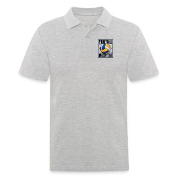 Volleyball Hair Don't Care Volleyball Freak - Men's Polo Shirt - heather grey - Front - Kai (181cm)