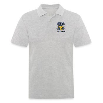 I Know I Play Like A Girl Volleyballfreak - Männer Poloshirt - Grau meliert - Vorne - Kai (181cm)