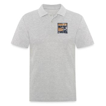 Die okayste Axtwerfer-Axt-Wurf-Spielaxt der Welt - Männer Poloshirt - Grau meliert - Vorne - Kai (181cm)