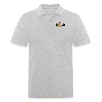 Hold Crypto Kryptowährung Blockchain Crypto - Männer Poloshirt - Grau meliert - Vorne - Kai (181cm)