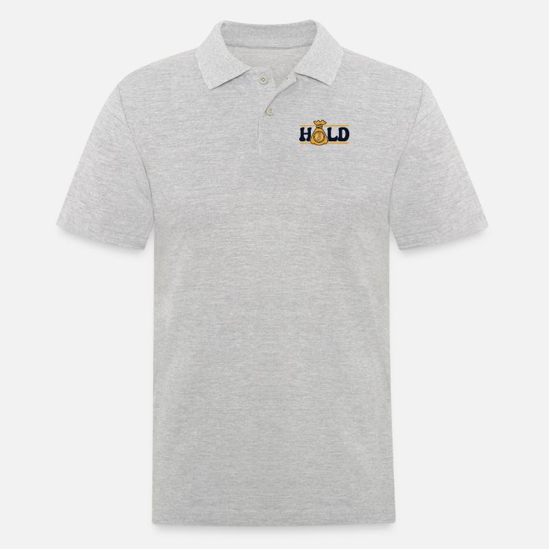 Hold Crypto Kryptowährung Blockchain Crypto - Männer Poloshirt - Grau meliert