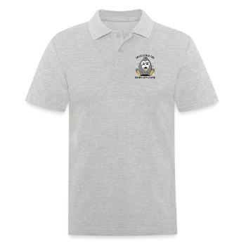 Pas prêt pour une autre journée de travail Manchot empereur - Polo Homme - gris chiné - Devant - Kai (181cm)