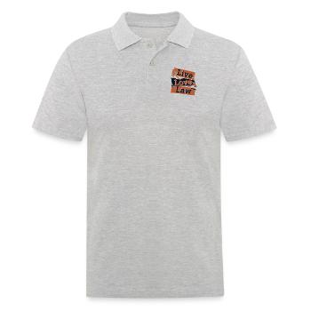 Live Love Law Jurastudium Jurastudenten - Männer Poloshirt - Grau meliert - Vorne - Kai (181cm)