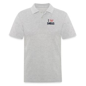I love Shells Shell Shelling Bag Hunter Seashell - Men's Polo Shirt - heather grey - Front - Kai (181cm)
