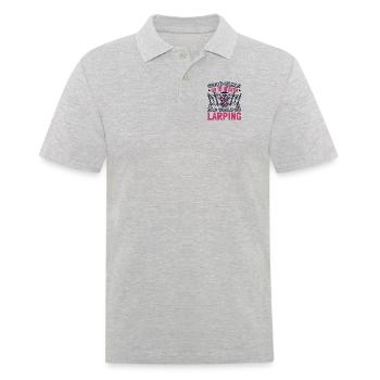 Bad Girls Go Larping LARPing Armor Weapons - Men's Polo Shirt - heather grey - Front - Kai (181cm)