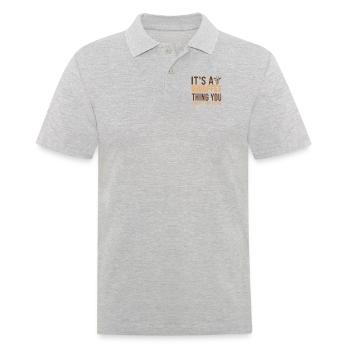 It's a Giraffes Thing African Giraffidae Nubian - Men's Polo Shirt - heather grey - Front - Kai (181cm)