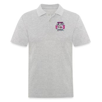 Girl Who Loves Sloths Pilosa Folivora - Men's Polo Shirt - heather grey - Front - Kai (181cm)