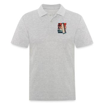 Je suis plus d’une bouche harmoniste de la personne à dix clés - Polo Homme - gris chiné - Devant - Kai (181cm)