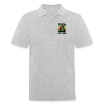 Je pensais aux courses de motos tout-terrain et de supermoto - Polo Homme - gris chiné - Devant - Kai (181cm)