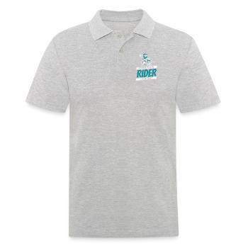 Je ne cours pas après les garçons, je les dépasse en Supermoto - Polo Homme - gris chiné - Devant - Kai (181cm)
