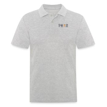 Manger Sommeil Gecko Répéter Lézard Gekkota À Crête - Polo Homme - gris chiné - Devant - Kai (181cm)