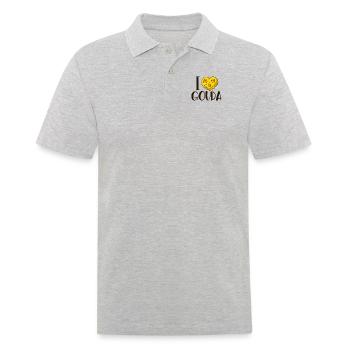 J’aime le Gouda Queso Fromager Amant le Gouda - Polo Homme - gris chiné - Devant - Kai (181cm)