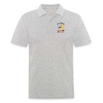 Le café et mon gouda Maker Queso Cheesemonger - Polo Homme - gris chiné - Devant - Kai (181cm)